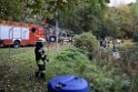 Einsatz BF Koeln PKW im See Koeln Esch P028